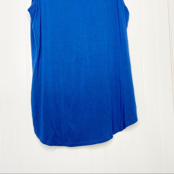 MICHAEL KORS Blue Tank Top with Fringe & Rivets, M - Picture 8 of 16